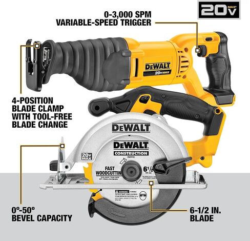 DEWALT 20V MAX Power Tool Combo Kit, 10 Tool Cordless Power Tool Set, 2 Batteries, Charger and 2 Bags Included, Dewalt Brushless Combo Kit (DCK1021D2) in Kuwait