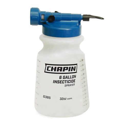 Chapin Made in USA G385, 32 Ounce, Insecticide Hose End Sprayer, Sprays 6 Gallons, Fan Spray Nozzle, Translucent White in Kuwait
