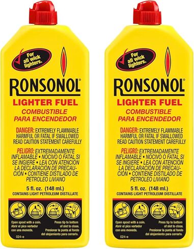 Ronson Lighter Fuel 5 fl oz, Clean Refill Fluid for Wick Lighters, 2-Pack in Kuwait