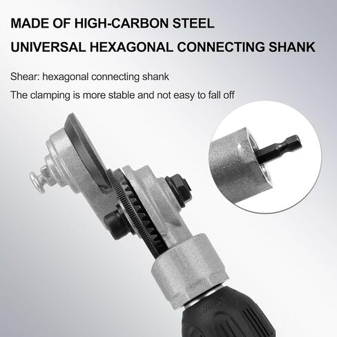 Metal Nibbler Drill Attachment - Electric Drill Shears Attachment Cutter Nibbler, Sheet Metal Cutter Tool Adapter, Specifically Designed for Cutting Flat Metal Sheets of 21 Gauge and Below in Kuwait