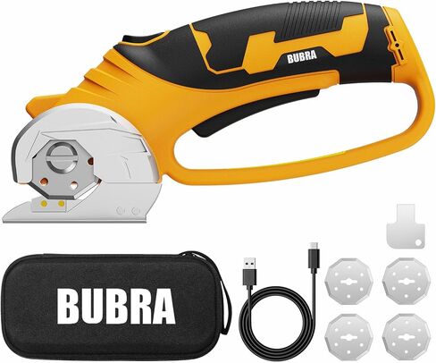 Cordless Electric Scissors for Cardboard Cutter with 4 SK5 Blades | 4V Electric Box Cutter, 1/3" Cutting Capacity, 2000mAh Battery, Power Cutter for Fabric Carpet Leather - Blue in Saudi Arabia