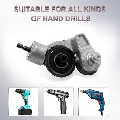 Metal Nibbler Drill Attachment - Electric Drill Shears Attachment Cutter Nibbler, Sheet Metal Cutter Tool Adapter, Specifically Designed for Cutting Flat Metal Sheets of 21 Gauge and Below in Kuwait