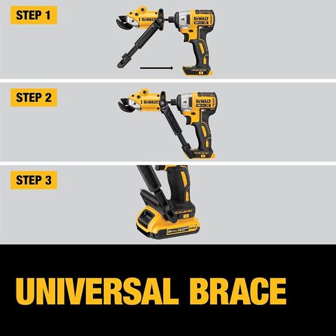 DEWALT Metal Shear/Cutter Drill Attachment, Impact Ready, 360 Degree Pivoting Head, Cuts 18GA Material (DWASHRIR)(Yellow, Black) in Kuwait