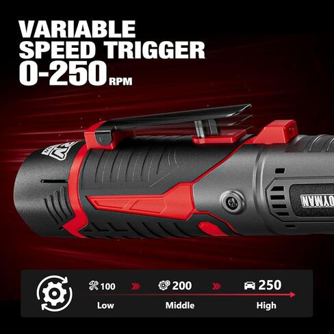 Alloyman 3/8" Cordless Ratchet Wrench, 60 FT-LBS(80N.M), 12V Extended Reach | 5.5" extended Electric Ratchet,Alloy body,2 Batteries,6 sockets, 1/4" & 1/2" adapters, 3" extension bar, fast charger, LED in Kuwait