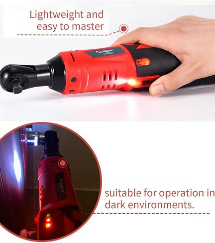 AOBEN Cordless Electric Ratchet Wrench Set, 3/8" 12V Power Ratchet Tool Kit With 2 Packs 2000mAh Lithium-Ion Battery And Charger in Saudi Arabia