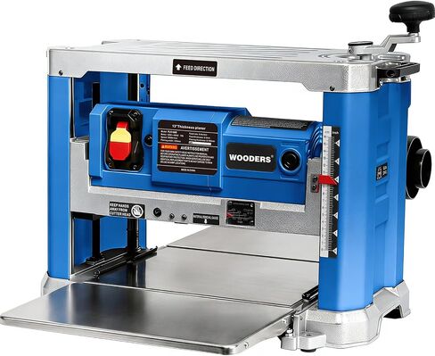 13-Inch Benchtop Thickness Planer, 15A Wood Planer with 4 HSS Blades, 2000W All Copper Motor, Overload Protection for Woodworking in Kuwait