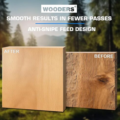 13-Inch Benchtop Thickness Planer, 15A Wood Planer with 4 HSS Blades, 2000W All Copper Motor, Overload Protection for Woodworking in Kuwait