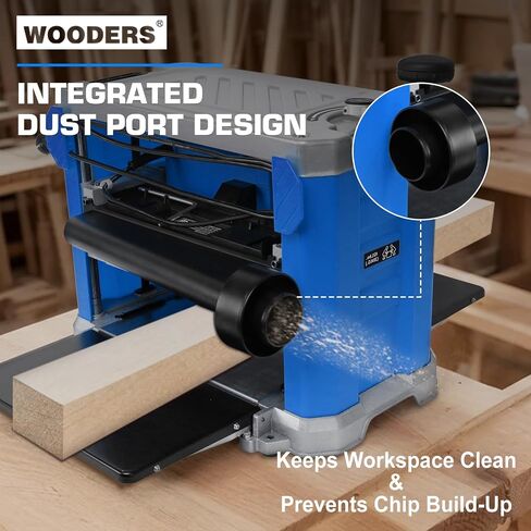 13-Inch Benchtop Thickness Planer, 15A Wood Planer with 4 HSS Blades, 2000W All Copper Motor, Overload Protection for Woodworking in Kuwait