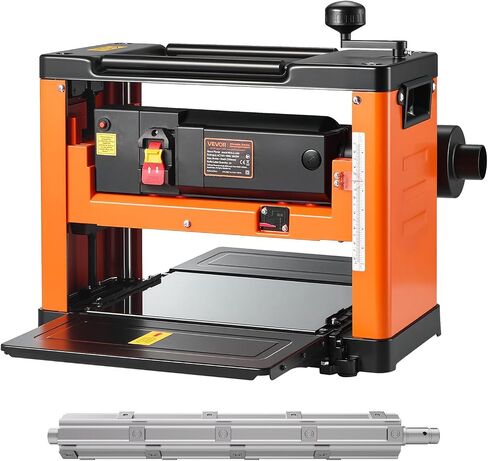 VEVOR 13-Inch Thickness Planer, Three-Blade Power Benchtop Planer, with 2000W 23500 RPM Powerful Motor, Dual Rollers, Over Protection, for Hard Soft Wood Material in Kuwait