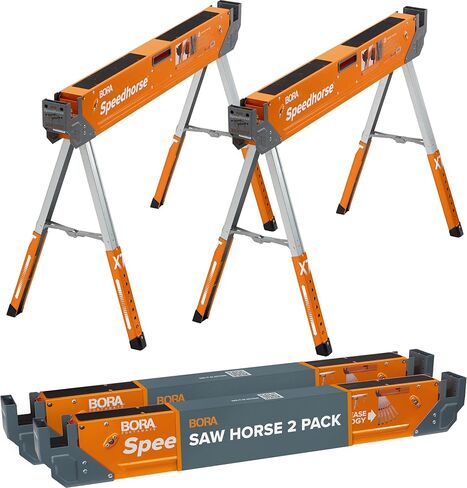 BORA Speedhorse XT Saw Horses 2 Pack Adjustable Folding Heavy Duty Sawhorse in Kuwait