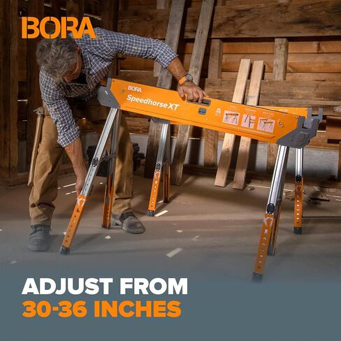 BORA Speedhorse XT Saw Horses 2 Pack Adjustable Folding Heavy Duty Sawhorse in Kuwait