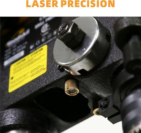 WOODSKIL 8-Inch Benchtop Drill Press, 2.3 Amp 5-Speed with Laser Guide | 1/3 HP Induction Motor, 1/2-Inch Keyed Chuck, 2-Inch Spindle Stroke and 45° Beveling Cast Iron Drill Press Table in Kuwait