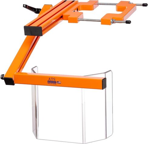 ATS DPG-ES1 Drill Press Guard, Fits 2.0-4.0 Inch Columns, Made in USA | OSHA compliant safety shield. Aluminum clamp, Aluminum extrusion frame and Lexan shield. Flip up shield for easy access. in Kuwait
