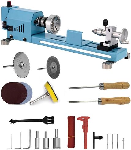 Mini Lathe Machine Multi-Purpose Lathe With Professional Tools Torno Para Madera Cutting Grinding Polishing Desktop Metal Lathes Easy To Use in Kuwait