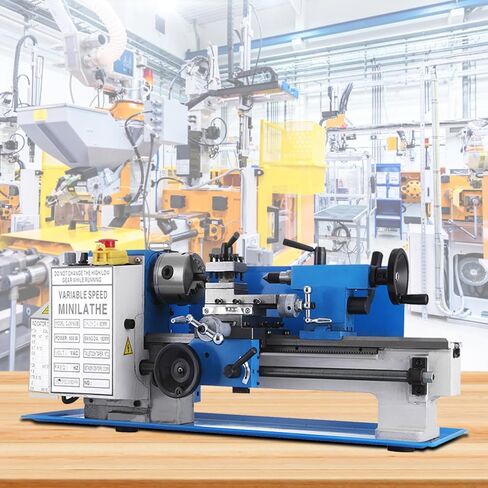 Vevor Metal Lathe 7 x 12 Inch, Precision Mini Metal Lathe 2250 RPM 550W Variable Speed, Mini Lathe Precision Bench Top Metal Working Lathe for Various Types of Metal Turning : Tools & Home Improvement in Kuwait