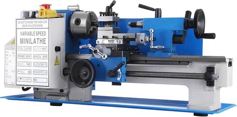 Vevor Metal Lathe 7 x 12 Inch, Precision Mini Metal Lathe 2250 RPM 550W Variable Speed, Mini Lathe Precision Bench Top Metal Working Lathe for Various Types of Metal Turning : Tools & Home Improvement in Kuwait