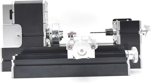 All-Metal Mini Lathe Machine, 20,000RPM 36W with 0.02mm Molded Scale – Small 310mm Desktop for Wood & Soft Metals (Copper, Aluminum) in DIY, Model Making, Crafts & Education in Kuwait