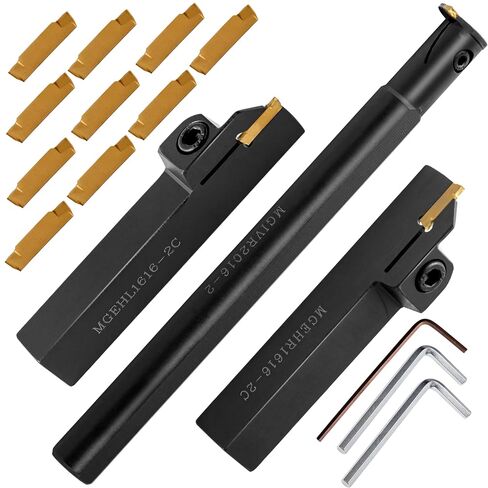 1/2" MWLNR Heavy-Duty Lathe Turning Tool Set (7pcs), Nitrided Anti-Chatter Shank, Optimized for Hardened Steel & Tough Alloys, 6-Edge Economy WNMG Inserts in Saudi Arabia