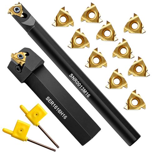 1/2" MWLNR Heavy-Duty Lathe Turning Tool Set (7pcs), Nitrided Anti-Chatter Shank, Optimized for Hardened Steel & Tough Alloys, 6-Edge Economy WNMG Inserts in Kuwait