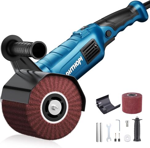 LDHTHOPI 1800W Burnishing Polishing Machine, 110V Handheld Electric Stainless Steel Polisher, 8 Variable Speed, 3100RPM for Metal, Stainless Steel, Wood in Kuwait