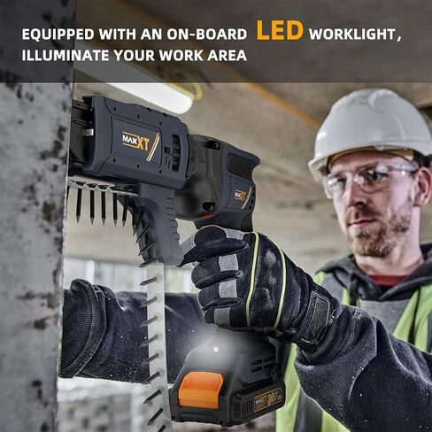 MAXXT 20V Brushless Drywall Screw Gun (Tool Only) – 2-in-1 Screwdriver & Router, 0-5 000 RPM, One-Hand 25-57 mm Quick-Set, 360° Rotating Head, Tool-Free Depth, Drywall Cut-Out Bit Included in Kuwait