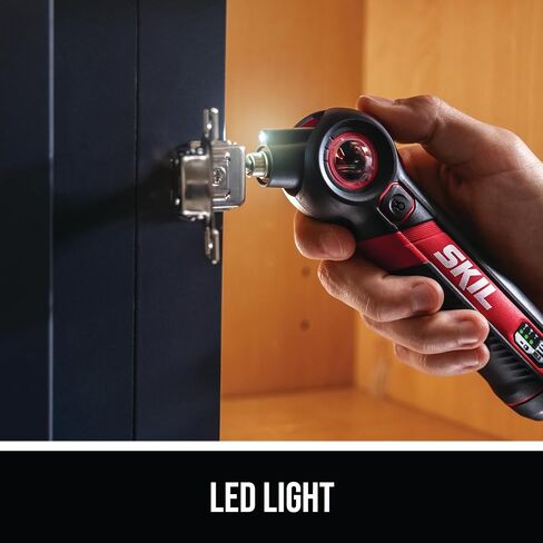 SKIL Twist 2.0 Rechargeable 4V Screwdriver with Pivoting Head, Torque Setting, USB-C Charging Cable, 28 PC Bit Set & Carrying Case- SD5619-02 in Kuwait
