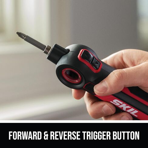SKIL Twist 2.0 Rechargeable 4V Screwdriver with Pivoting Head, Torque Setting, USB-C Charging Cable, 28 PC Bit Set & Carrying Case- SD5619-02 in Kuwait