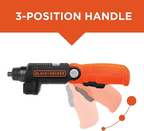 BLACK+DECKER Cordless Screwdriver with LED Light 4V MAX, Electric Screwdriver with 2 Pcs Bit Set (BDCSFL20C) in Kuwait