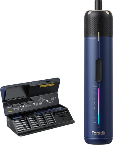Fanttik S2 Pro Electric Screwdriver, Cordless Screwdriver Set(Space Grey) | 7 Torque Settings, 0.5 to 6N.m, 20 Magnetic Bits, 1/4''Hex Shank, with 90° Angle Adapter, for Furniture, Household Repairs in Kuwait