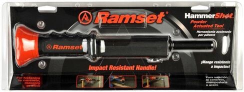 ITW Ramset 00022 HammerShot Low Velocity Powder Actuated Tool Replaces HD22 | Fastening to Concrete, Masonry or Steel, Replaces HD22 Single Shot, 0.22 Caliber, Model 00022 in Kuwait