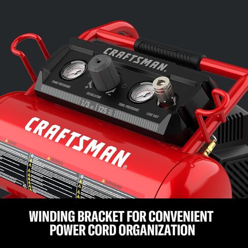 CRAFTSMAN Air Compressor, 2 Gallon Portable Air Compressor 1/3HP Max 125 PSI Oil-Free Light Weight with 10 PCS Accessory Kit in Kuwait