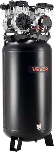 VEVOR 60 Gallons Heavy-Duty Air Compressor, 4HP 10SCFM at 90PSI Air Compressors with Max 125PSI Pressure, Oil-Free Compressor Tank for Industrial Manufacturing, Large Workshops (230V 60Hz, No-Plug) in Kuwait