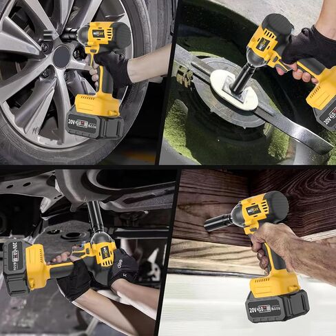 4.0Ah Battery Cordless Impact Wrench, Brushless 1/2 Impact Gun, 320Ft-lbs(430N.m) 20V High Torque Power Impact Driver, Electric Impact for Car Home in Kuwait