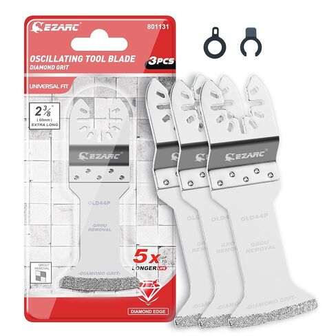 EZARC Diamond Oscillating Blade, Flush Cutting Oscillating Multi Tool Saw Blades for Grout Removal, Cleaning Mortar DO34F, 3-Pack in Kuwait