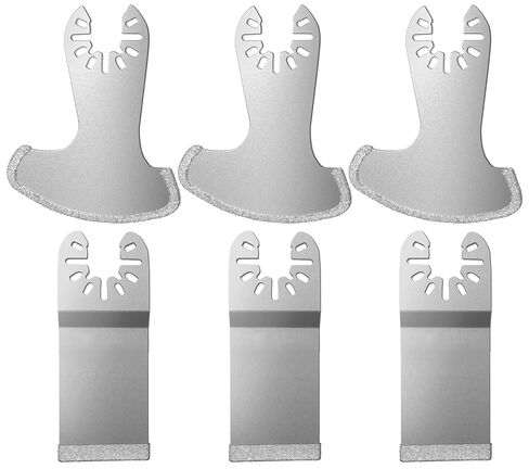 LEILUO 6Pcs Diamond Oscillating Multi Tool Blades Kit for Grout Removal Fit DeWalt Milwaukee Makita Ryobi and More in Kuwait