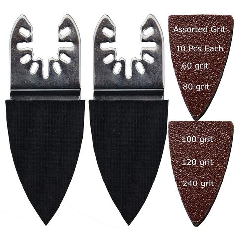 XXGO 52 Pcs Finger Oscillating Multi Tool Sanding Pads Accessories Kits | Hook on Both Sides , Best for Wood Sanding in Tight Area in Kuwait