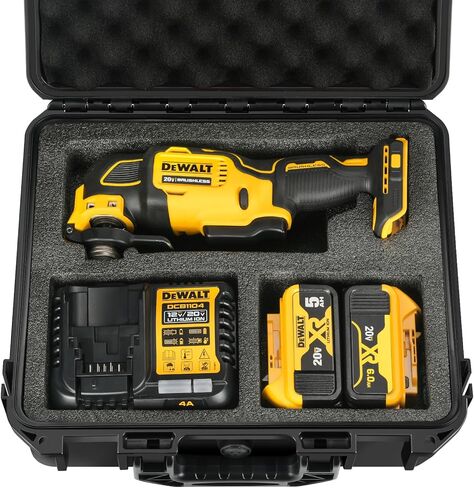 Case for Dewalt Oscillating Multi Tool - Fits DCS356B DCS354B DCS353B | Waterproof Hard Heavy-Duty Protective Tool Box for 20V Max Multi-Tool, Battery & Charger, PP case resists drops, dust & water in Kuwait