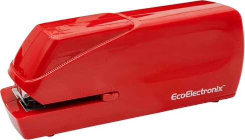 Red Electric Stapler Pro - Automatic Stapler for Desk or Office Use | Portable, Quiet & Jam- Free with Easy Reload | 30 Sheet Capacity | AC Adapter/Battery Powered in Kuwait