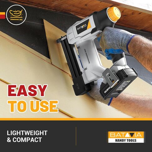 20V Nail Gun Battery Powered, 18 GA 2-in-1 Cordless Brad Nailer Stapler with 2.0Ah Battery, 800 Nails(Up to 1-1/4") and 200 Staples, Electric Nail Gun for Upholstery, Woodworking & Home Improvement in Kuwait
