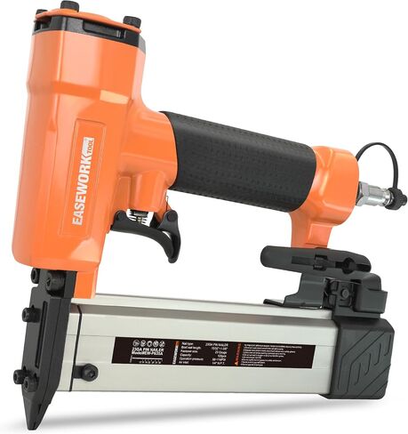 EASEWORK Pin Nailer 23 Gauge, Pneumatic Pin Nail Gun for 1/2" to 1-3/8" Pin Nails, Headless Micro Pinner Creates Invisible Holes, Extra Long Service Life, For Cabinet, Small Trim, Fine Molding, Crafts in Kuwait