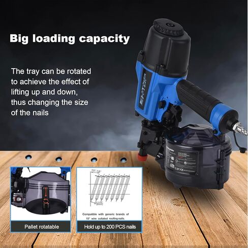 Siding Nail Gun, 15-Degree Coil Siding Fencing Nailer, 1-1/2 inch to 2-1/2 Inch for Siding, Fiber Cement, Fencing, Cedar Shake in Kuwait