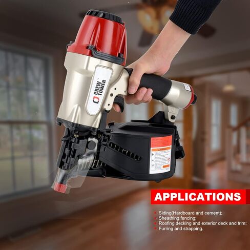 Pneumatic Coil Siding Nailer CN565B, 1-1/4" to 2-1/2" | 15 Gauge Siding Nail Gun. Quick jam release and tool-free depth adjustment for siding, fencing, sheathing & roof decking. in Saudi Arabia