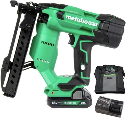 Metabo HPT 18V MultiVolt™ Cordless Stapler Kit | 1/4-Inch 18-Ga Narrow Crown | Accepts 1/2-Inch up to 1-1/2-Inch 18-Ga 1/4-Inch Staples | Includes 18V 2.0Ah Battery | Lifetime Tool Warranty | N1804DA in Kuwait