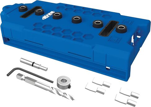 Kreg Shelf Pin Jig 1/4 Inch - Cabinet Hole Drilling Guide - Edge Aligned Precision - Adjustable Tool - KMA3225 in Kuwait