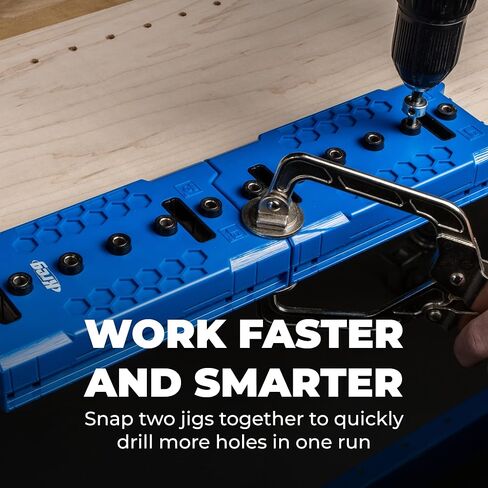Kreg Shelf Pin Jig 1/4 Inch - Cabinet Hole Drilling Guide - Edge Aligned Precision - Adjustable Tool - KMA3225 in Kuwait