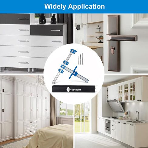 Cabinet Hardware Jig, Punch Locator Drill Guide,Wood Drilling Dowelling Guide for Installation of Handles Knobs on Doors and Drawer, Cabinet Template Tool for Handles and Pulls in Saudi Arabia