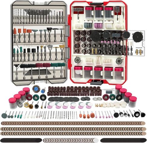 699PCS Rotary Tool Accessories Kit, 1/8" Shank Rotary Tool Bit Compatible with Dremel, Universal Attachments for Cutting, Sanding, Polishing, Grinding, Drilling in Kuwait