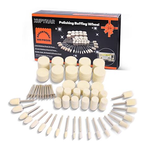 100PCS Polishing Buffing Wheel for Dremel Polishing Kit, Polishing Wheel for Dremel Tool Accessories, with 1/8" Shank for Buffing Wheels in Kuwait
