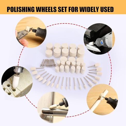 100PCS Polishing Buffing Wheel for Dremel Polishing Kit, Polishing Wheel for Dremel Tool Accessories, with 1/8" Shank for Buffing Wheels in Kuwait