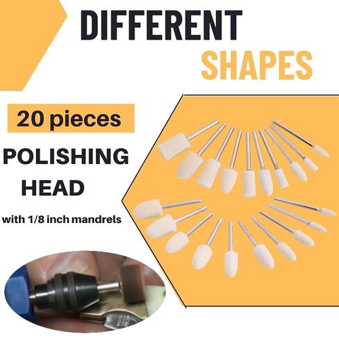 100PCS Polishing Buffing Wheel for Dremel Polishing Kit, Polishing Wheel for Dremel Tool Accessories, with 1/8" Shank for Buffing Wheels in Kuwait
